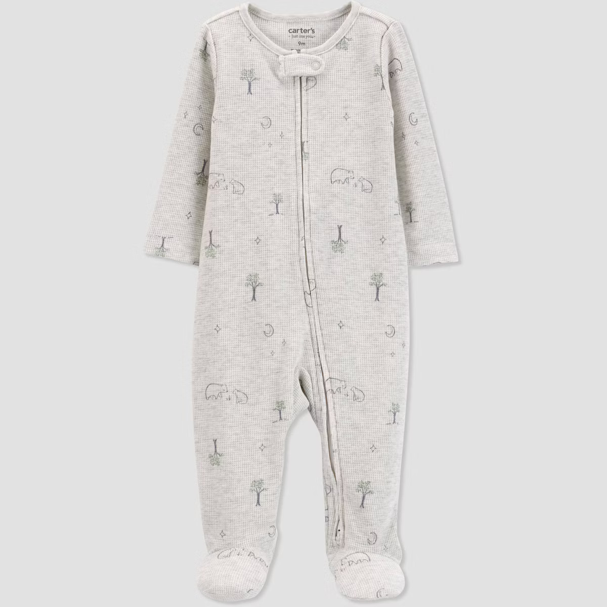 Carter's Just One You®️ Baby Boys' Camp Footed Pajama - Gray | Target