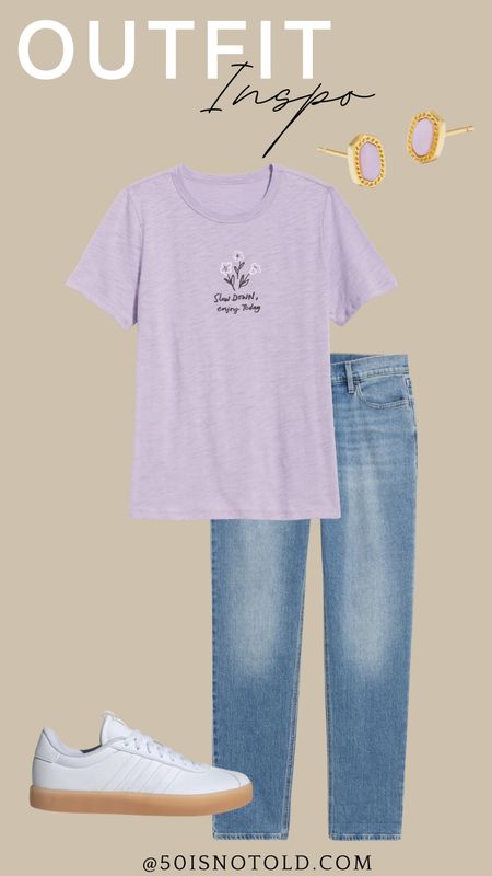 Casual Easter Outfit | Casual Spring Outfit | Purple Tee | Women’s Jeans 

#LTKworkwear #LTKstyletip #LTKshoecrush