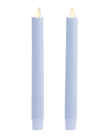 Set Of 2 Smooth Dipped Unscented Moving Flame Taper Candles | TJ Maxx