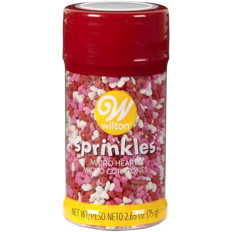 Wilton Red, Pink and White Micro Hearts Sprinkles, 2.65 oz. | Walmart (US)