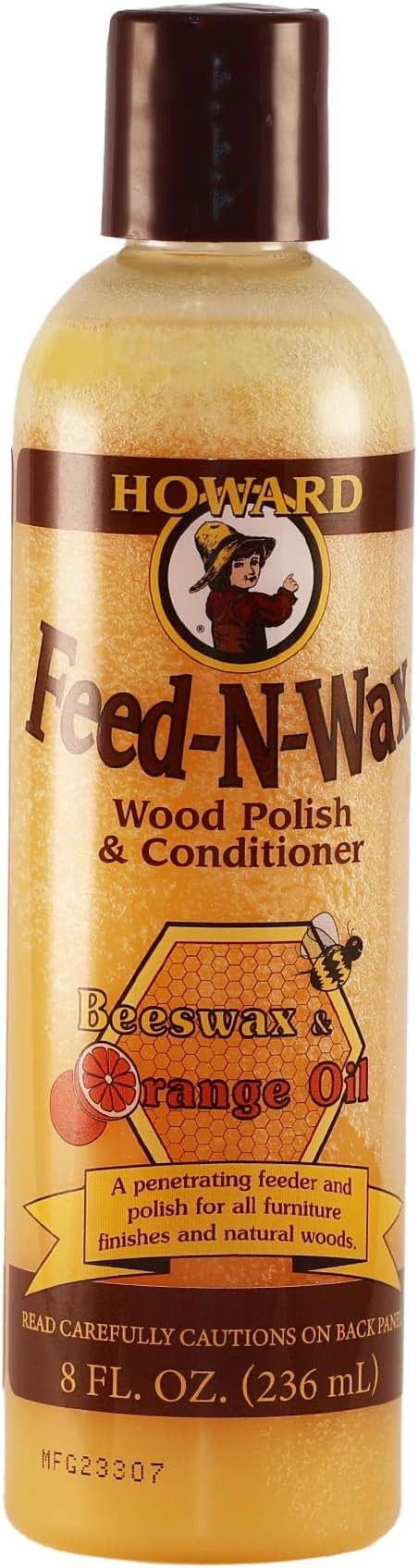 Howard Products Feed-N-Wax Wood Polish & Conditioner, 8 oz, Orange | Amazon (US)