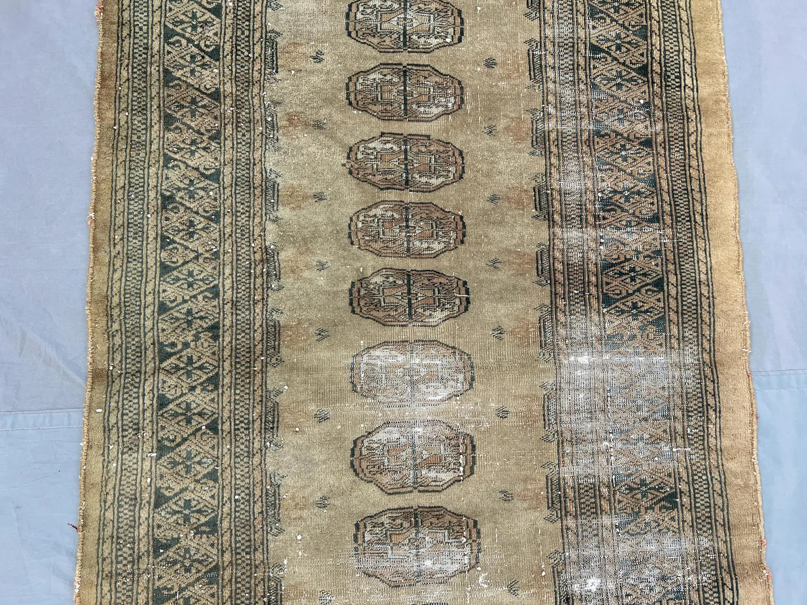 Hand Woven Turkmen Terracotta Bokhara Rug 2.8x4.4 ft – Hand Knotted Vintage Wool Accent Rug, Tr... | Etsy (Global)