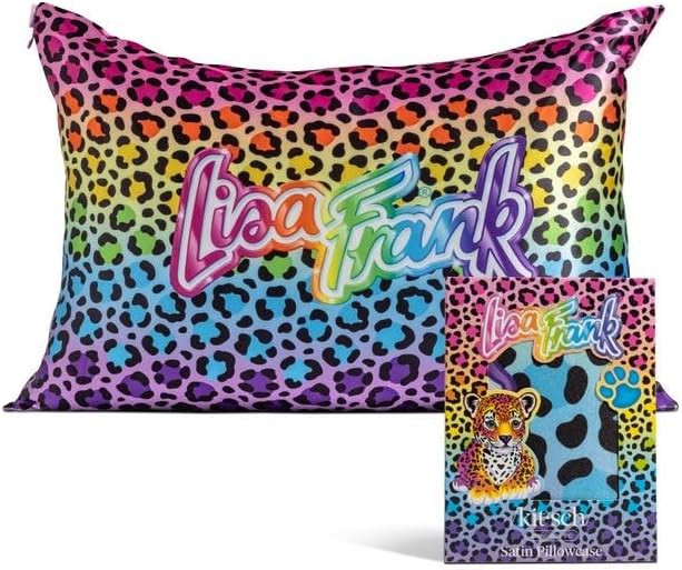 Lisa Frank x Kitsch Satin Pillowcase with Zipper for Hair & Skin - Softer Than Silk Pillow Cases,... | Amazon (US)