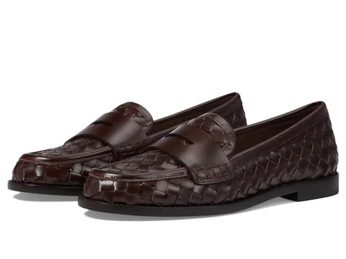 Loeffler Randall Women's Rachel Woven Leather Loafers, Espresso, Brown, 11 Medium US | Amazon (US)