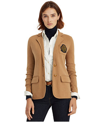 Lauren Ralph Lauren Lightweight Two-Button Blazer  & Reviews - Jackets & Blazers - Women - Macy's | Macys (US)