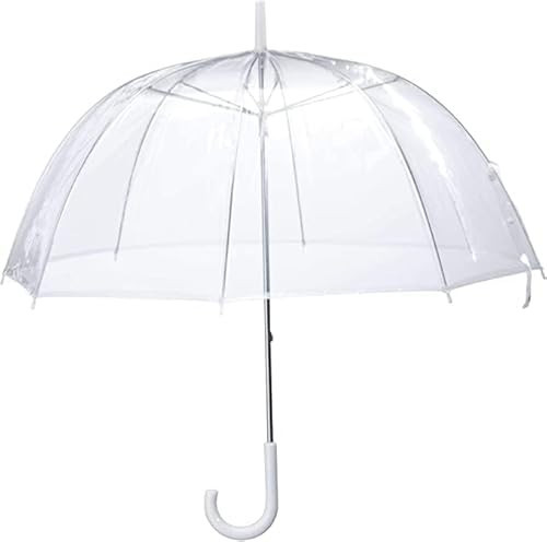 Clear Bubble Umbrella - Automatic opening clear dome umbrella with the stylish J-shaped handle for men and women, clear umbrella wedding, outings and large group gatherings, graduations, proms, or | Amazon (US)