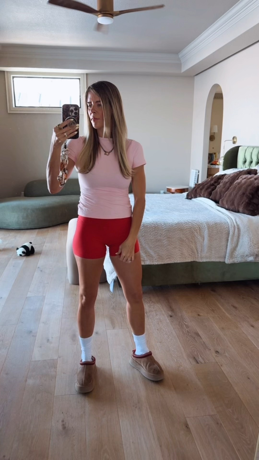 Valentines color workout fit. And best socks! 