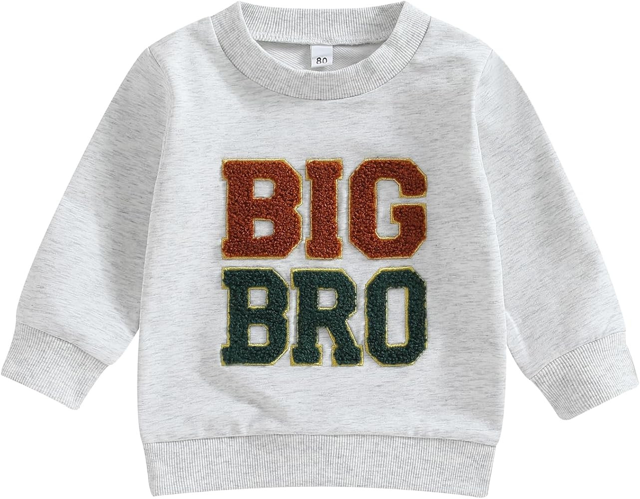 Frietlebird Big Brother Little Brother Matching Outfits Toddler Baby Boy Crewneck Sweatshirt Pullover Shirt Fall Clothes | Amazon (US)