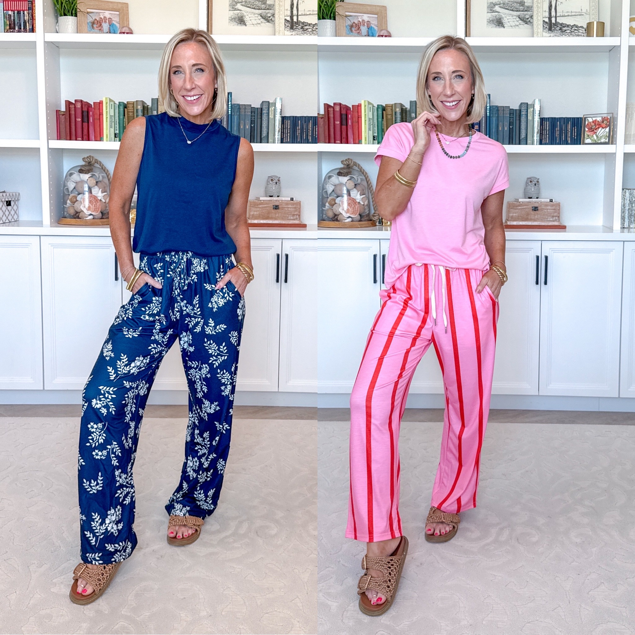 Amazon - fun 2-piece sets 1. Mock Neck & Wide Leg Pants Two Piece Set - size small. 11 colors. 2. Short Sleeve & Wide Leg Pants Two Piece Set (Pink Stripe) - size small. 11 colors. 

 

#LTKTravel #LTKOver40 #LTKSeasonal