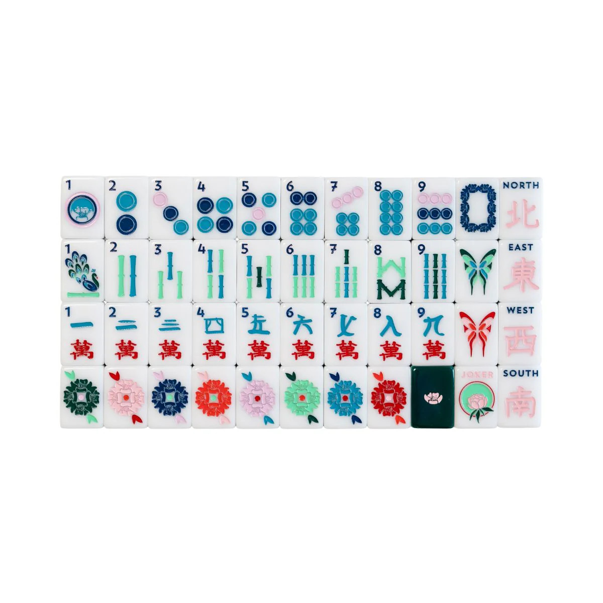 Mahjong Tile Set in Green | House Collection, Modern & Playful | The Mahjong House
