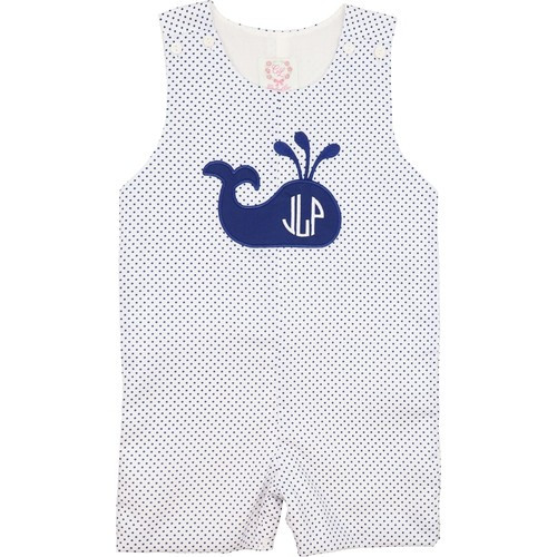 Blue Dot Pique Whale Jon Jon - Shipping Mid-May | Cecil and Lou