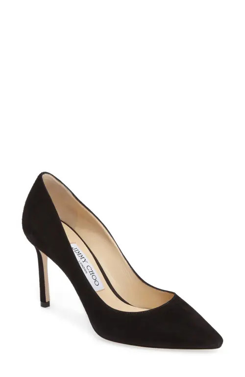 Jimmy Choo Romy 85 Suede Pump in Black at Nordstrom, Size 10.5Us | Nordstrom