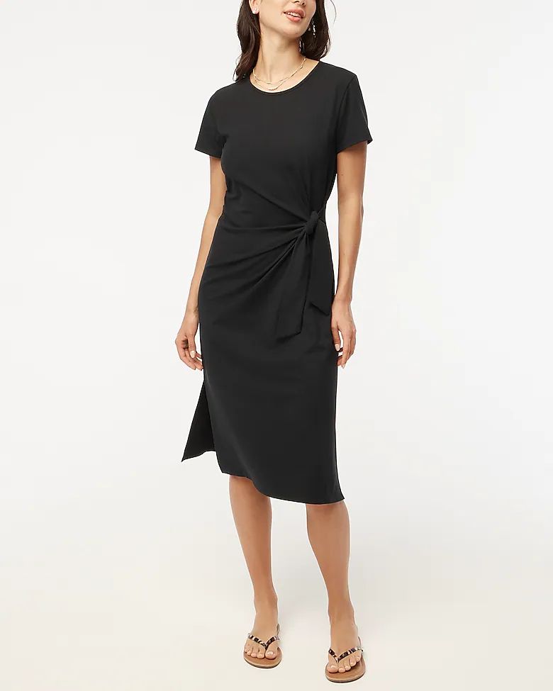 Short-sleeve knotted midi dress | J.Crew Factory