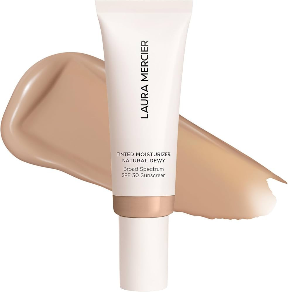 Laura Mercier Tinted Moisturizer Natural Dewy with SPF 30: 24HR+ Hydration, Long Lasting, Sheer t... | Amazon (US)