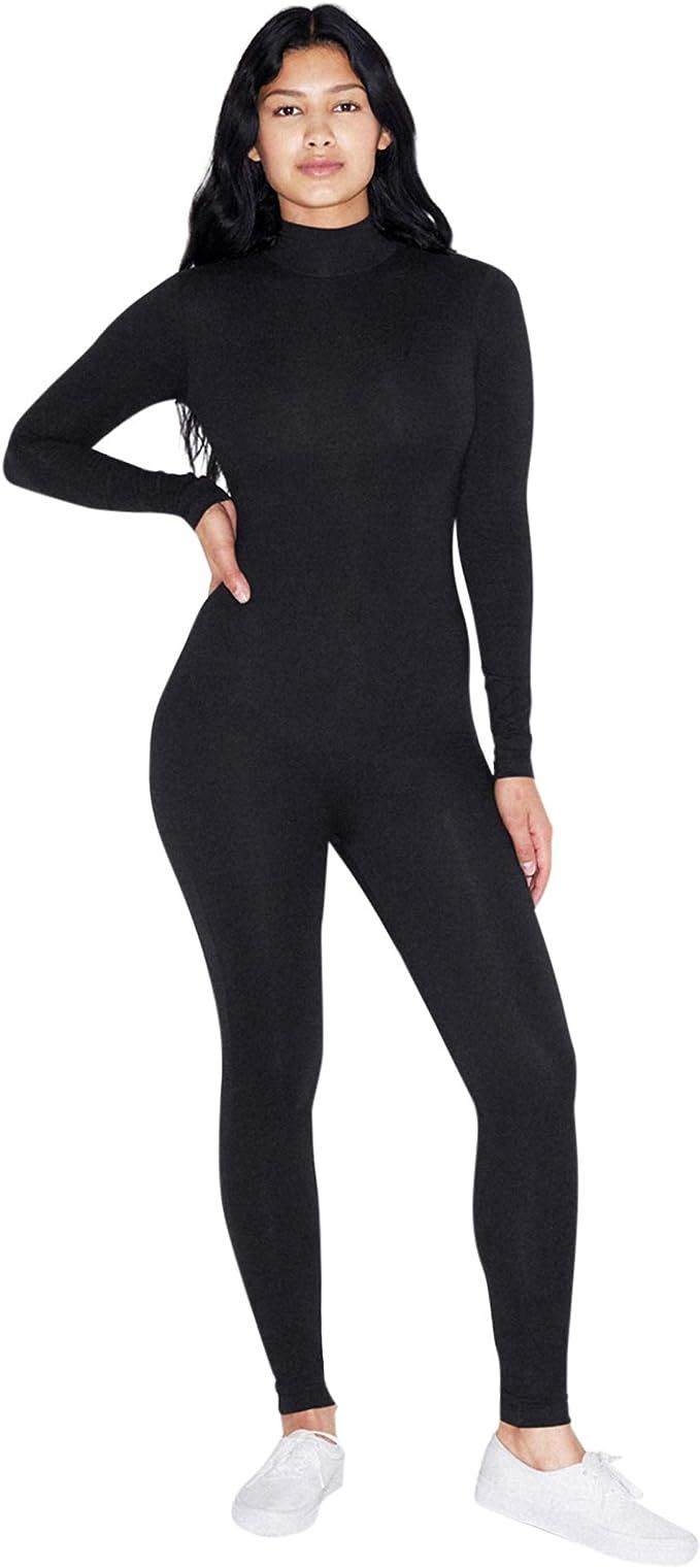 American Apparel Women's Cotton Spandex Long Sleeve Turtleneck Catsuit | Amazon (US)