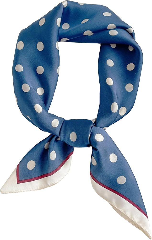 Elerevyo Women 1950s Polka Dots Vintage Scarf, Retro Square Silky Satin 50s Neckerchief Head Wrap... | Amazon (US)