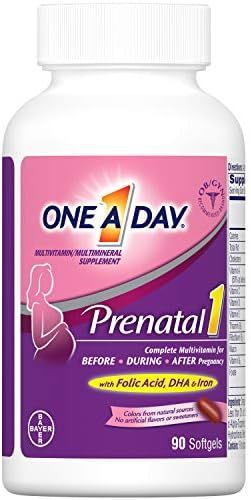 One A Day Women's Prenatal 1 Multivitamin, Supplement for Before, During, and Post Pregnancy, Inc... | Amazon (US)