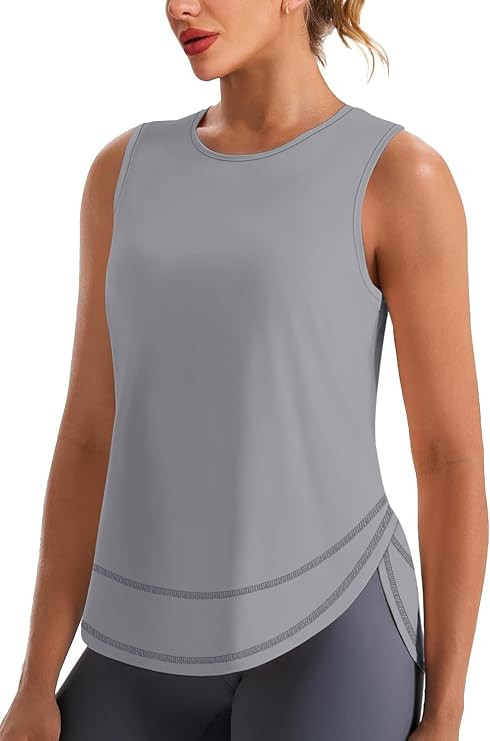 Women's Sleeveless Workout Tops Breathable Lightweight Active Tennis Yoga Shirts Athletic Running... | Amazon (US)