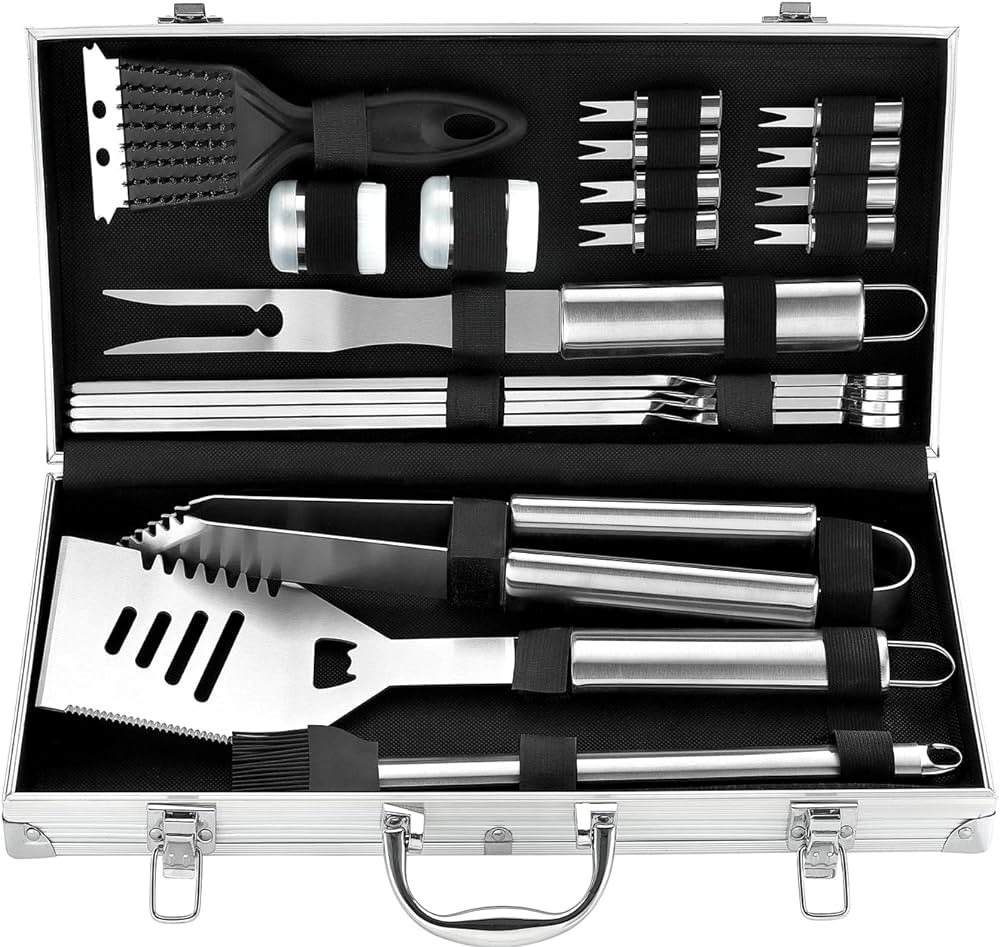 ROMANTICIST 20pc Heavy Duty BBQ Grill Tool Set in Case - The Very Best Grill Gift on Birthday Wed... | Amazon (US)