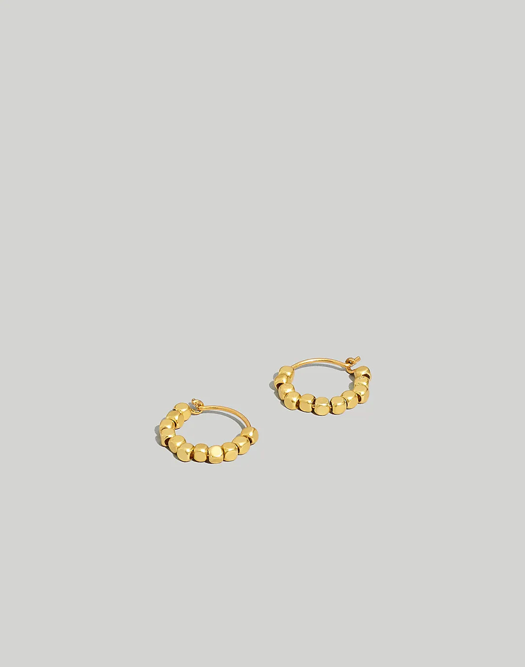 Tonal Beaded Huggie Hoop Earrings | Madewell