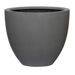 Jesslyn XS Extra-Small 15 in. Tall  Fiberstone Indoor Outdoor Modern Grey Round Planter | The Home Depot