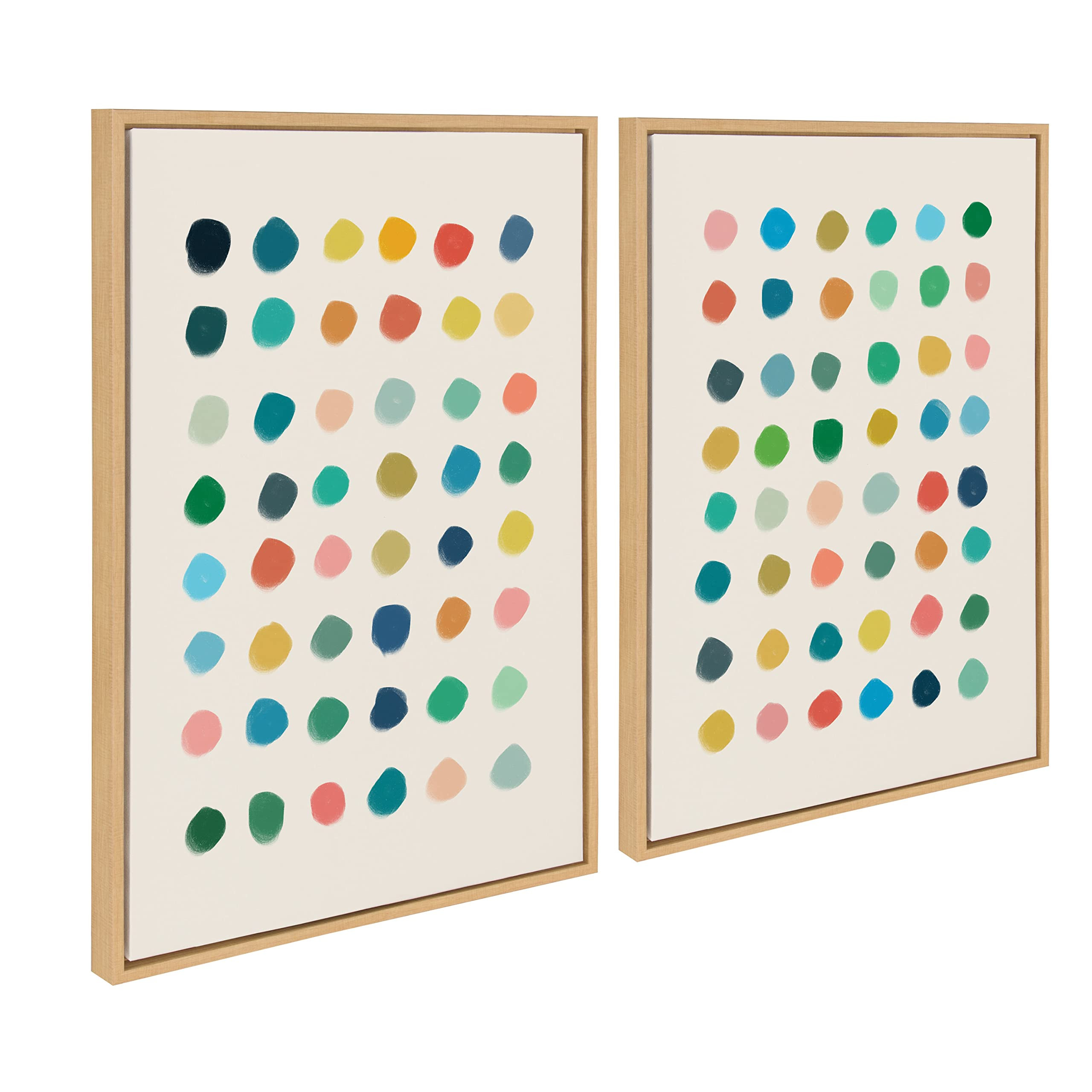 Kate and Laurel Sylvie Meditation 1 and 2 Framed Canvas Wall Art Set by Kelly Knaga, 2 Piece 23x3... | Amazon (US)