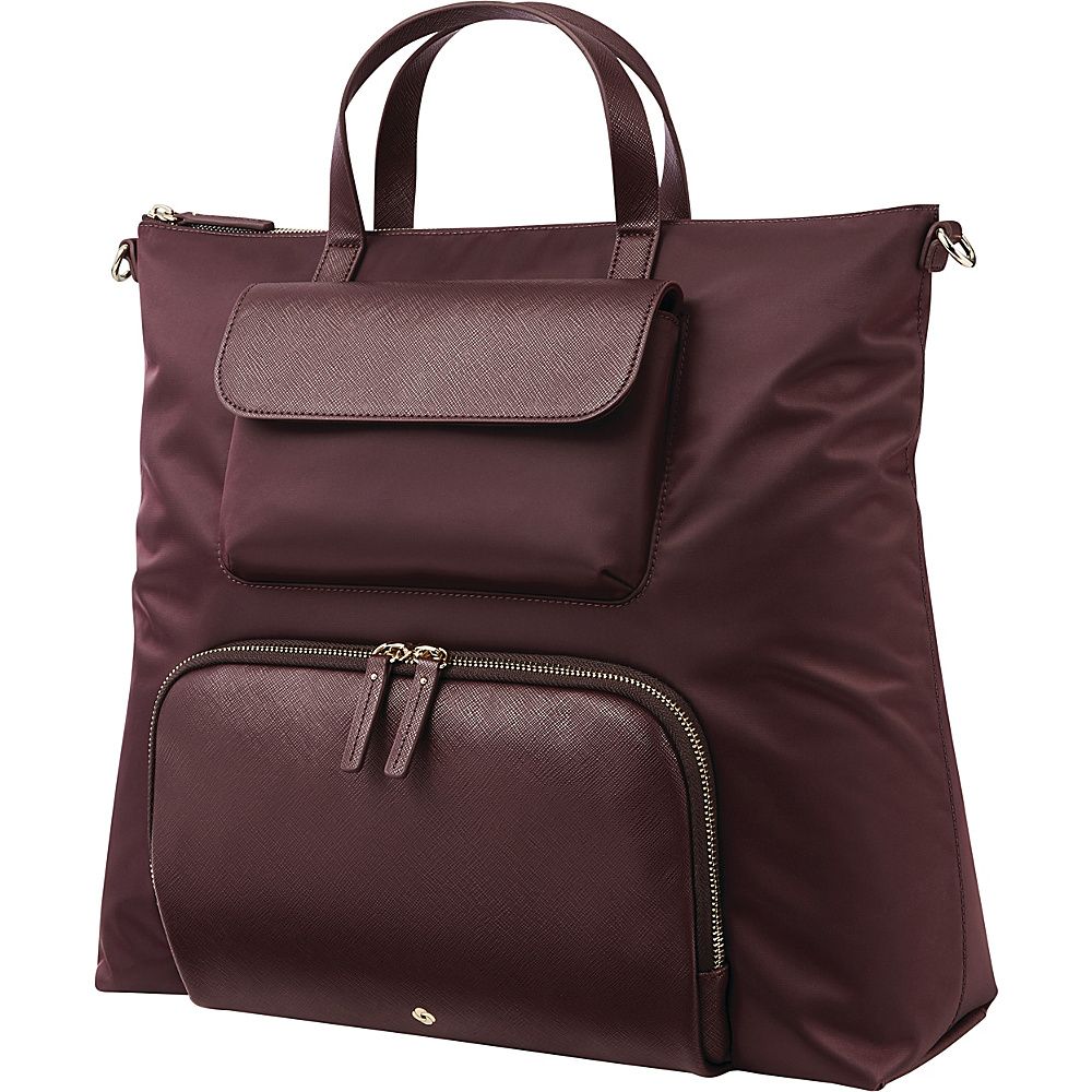 Samsonite Encompass Womens Convertible Brief Laptop Backpack Bordeaux - Samsonite Fabric Handbags | eBags