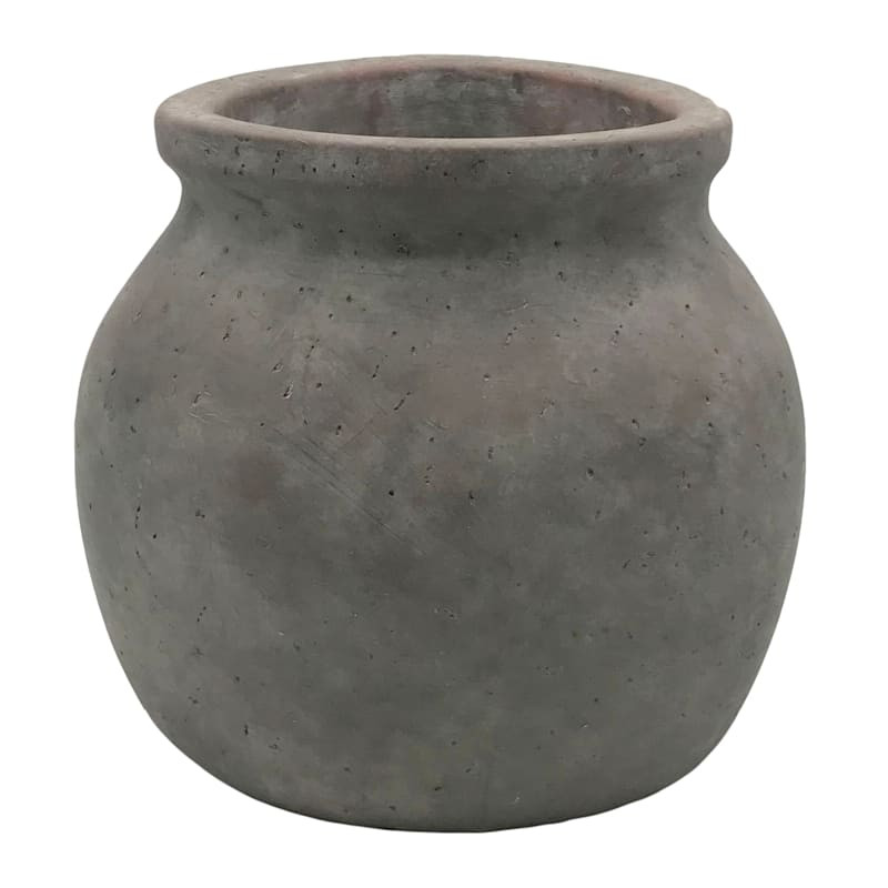 Grey Round Triangle Outdoor Planter, Medium | At Home