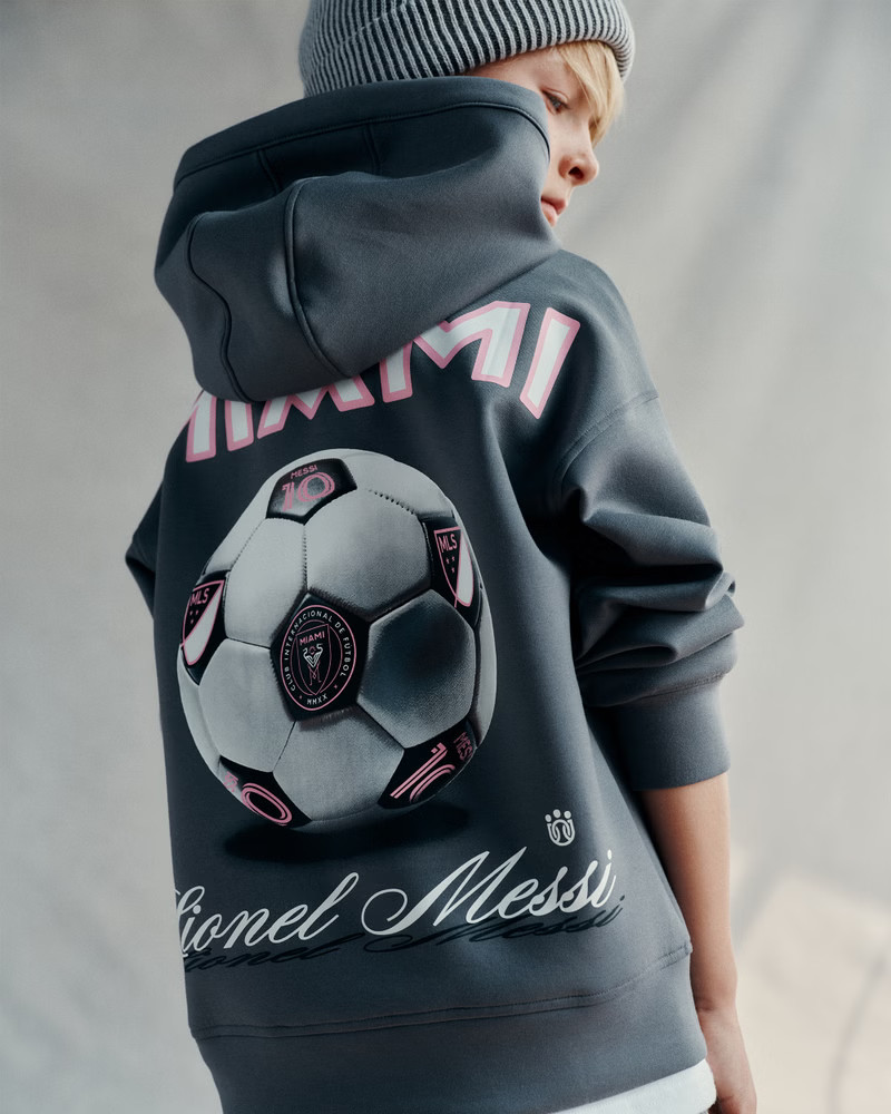 boys ypb neoknit lionel messi popover hoodie | boys tops | Abercrombie.com | Abercrombie & Fitch (US)
