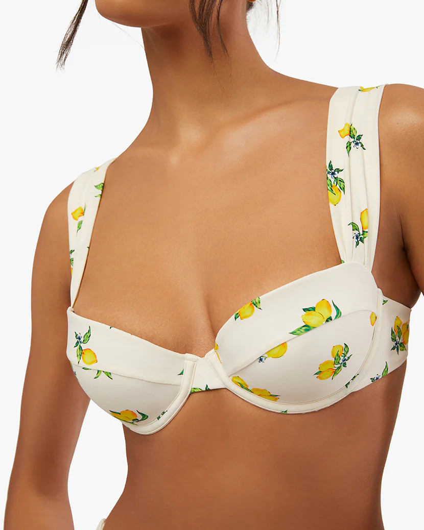 Claudia  Ditsy Lemons Bikini Top | We Wore What