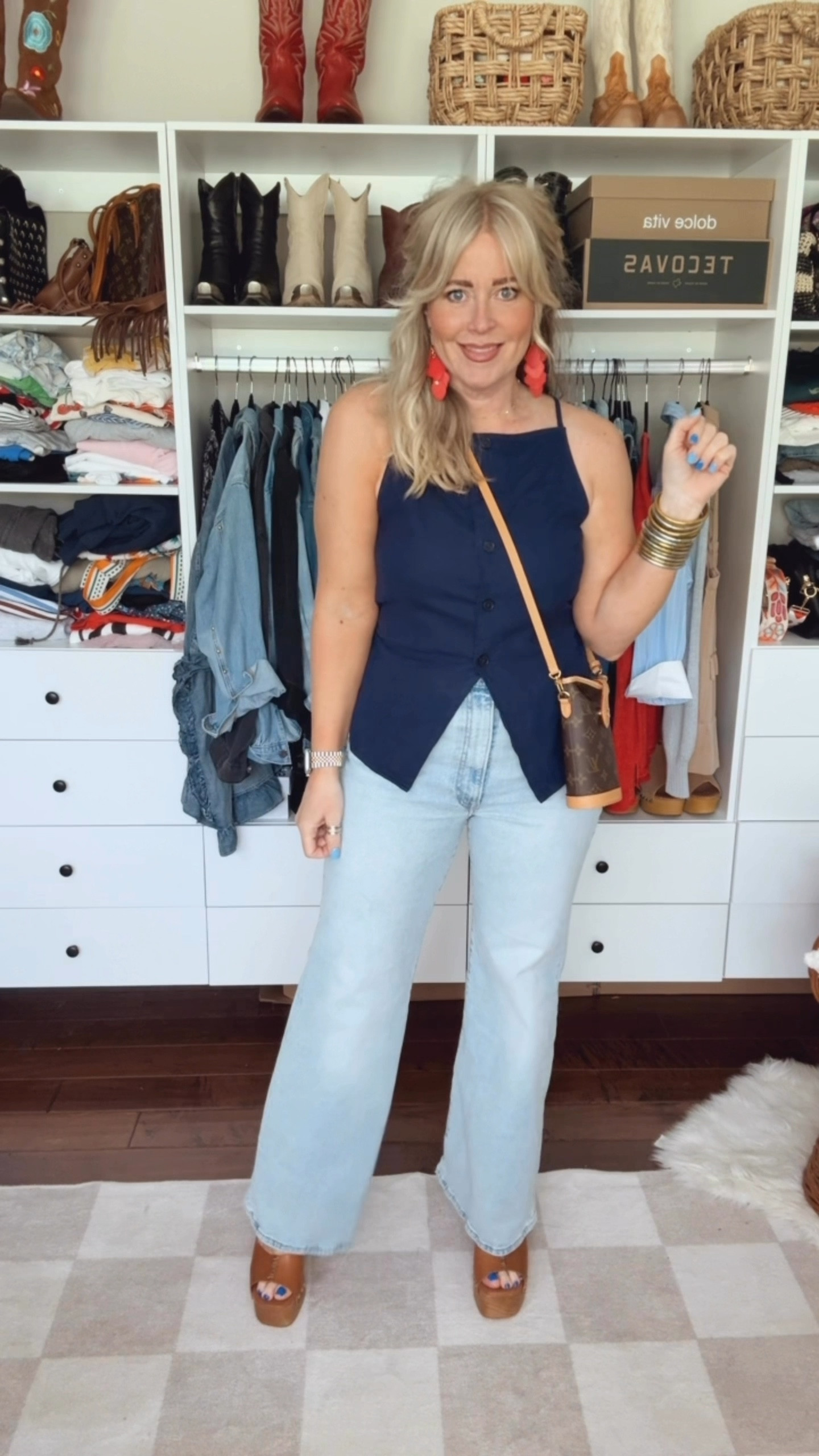 What I wore to my daughter’s senior awards night. 
Vest top - M
Jeans - I sized up 
Sandals - true to size 


#LTKStyleTip #LTKOver40 #LTKShoeCrush