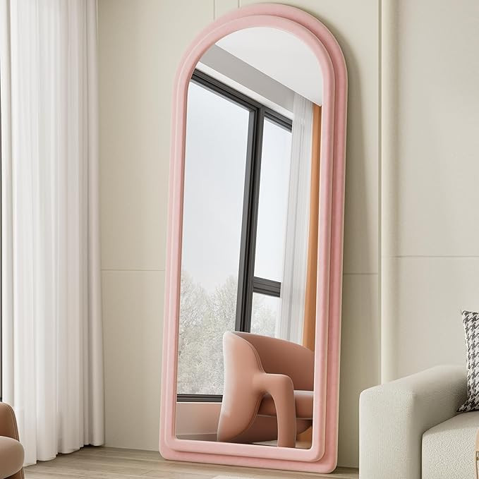 Floor Mirror, Full Length Mirror with Stand, 63"x24" Freestanding Arched Mirror Full Length Hangi... | Amazon (US)