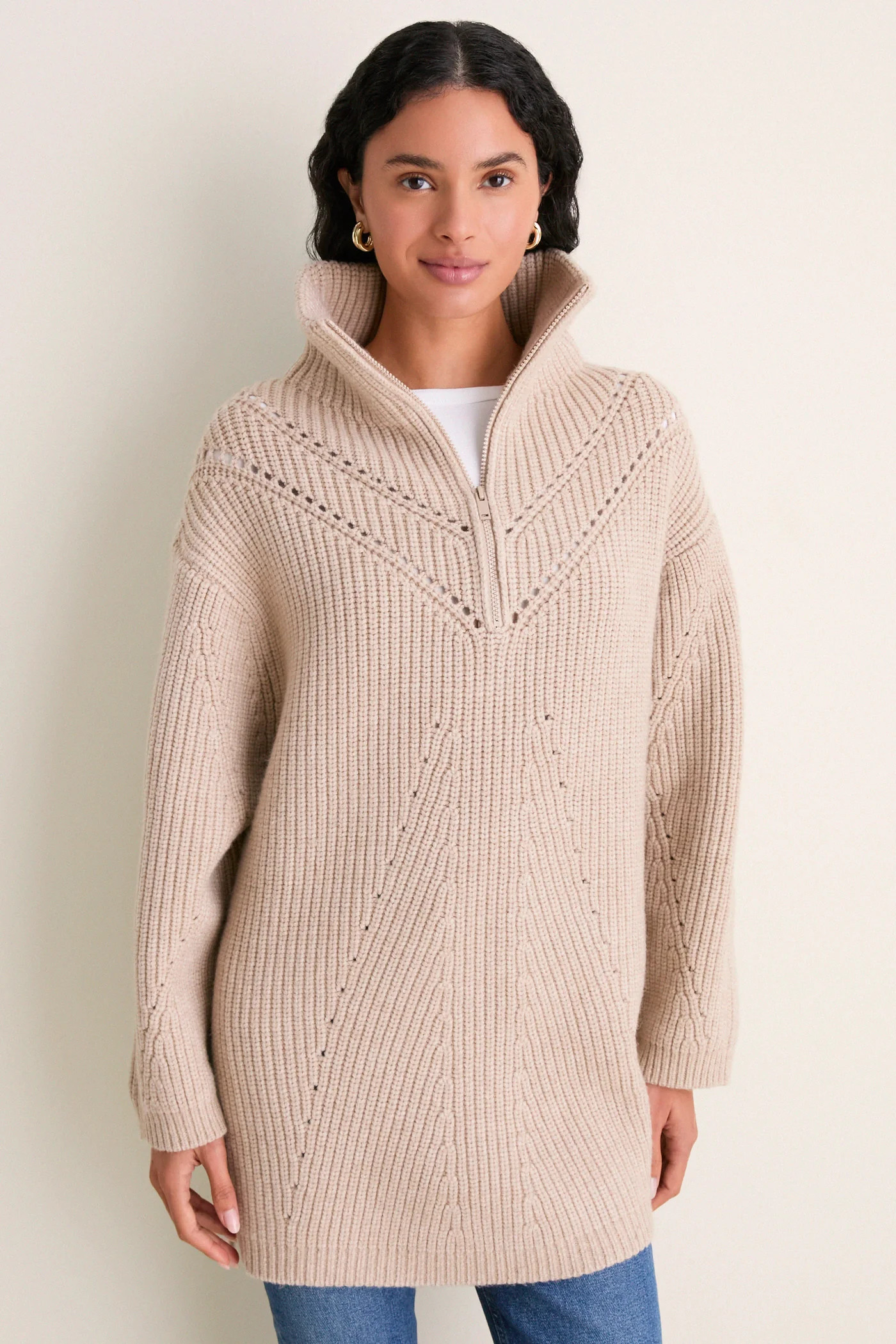 Camel Chunky Knit Luke Sweater | Tuckernuck (US)