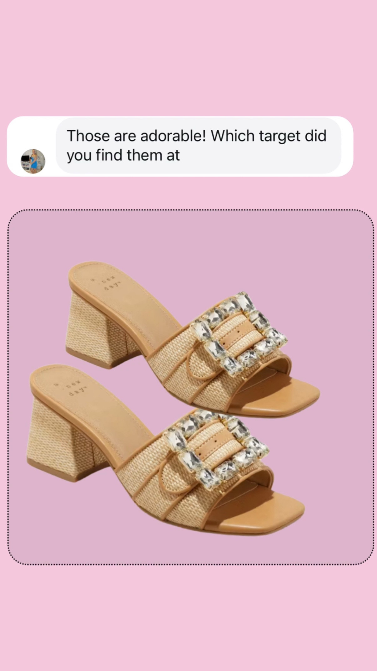 These are from target!!! Once again, they slay the shoe game!these also come in flats! Linked them as well!  #targetfind #obsessed 

#LTKFindsUnder50 #LTKSummerEdit