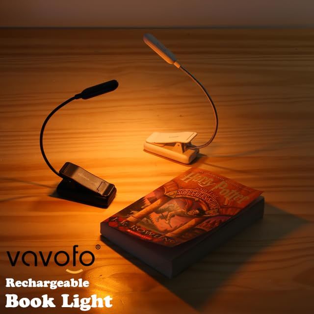 VAVOFO Rechargeable Reading Light, 7 LEDs with 9 Color Temperature 9 Brightness Levels Clip On Bo... | Amazon (US)