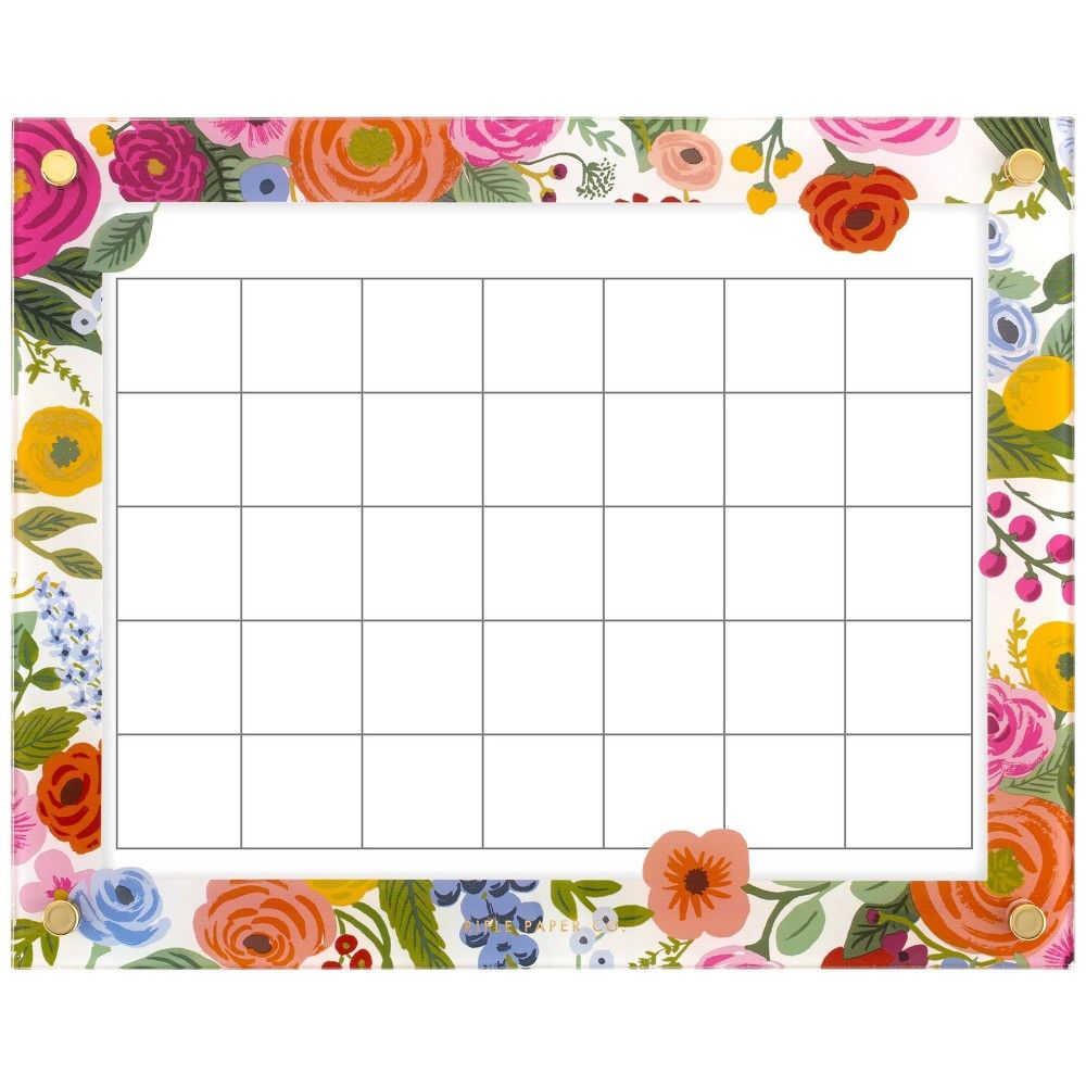 Horizontal Glass Board Garden Party 15""x12"" - Rifle Paper Co. for Quartet | Target