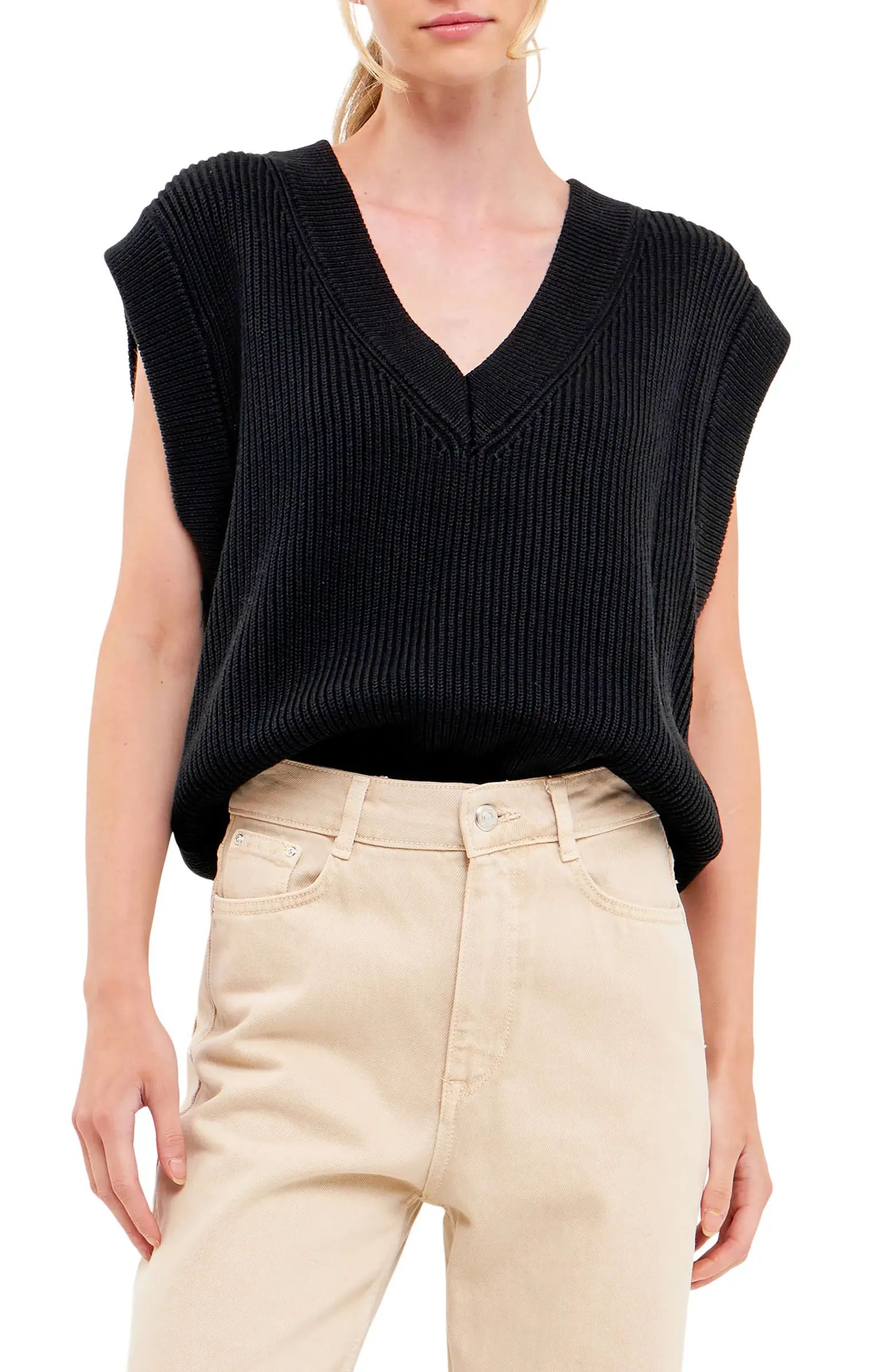 English Factory Throw On Sweater Vest | Nordstrom | Nordstrom