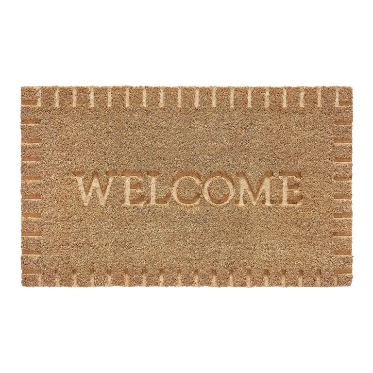 My Texas House Natural Welcome Embossed Outdoor Coir Doormat, 18" x 30" | Walmart (US)