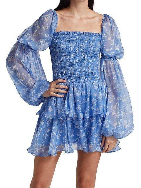 Alexa Tiered Floral Mini-Dress | Saks Fifth Avenue