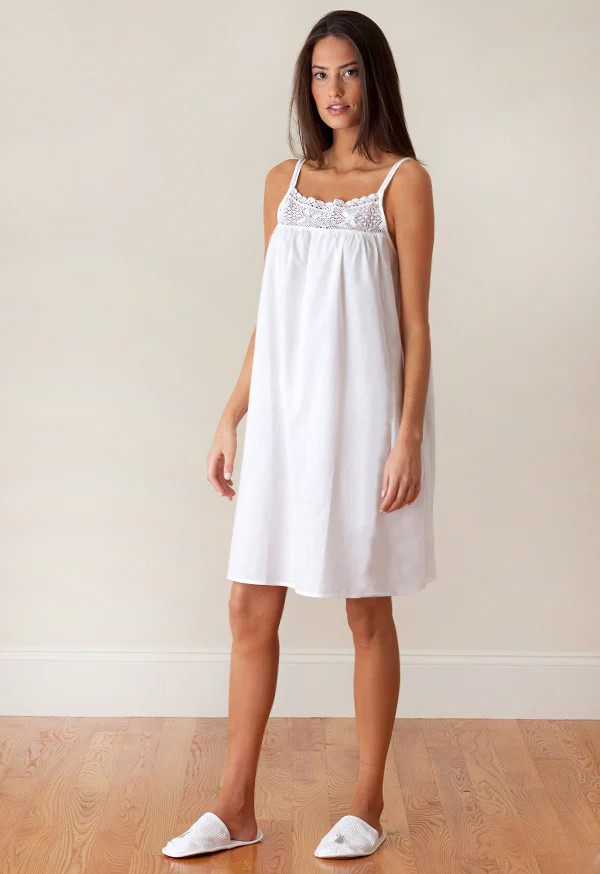 Jenn Nightgown - Jacaranda Living White Cotton Lace Nightgown | Jacaranda Living