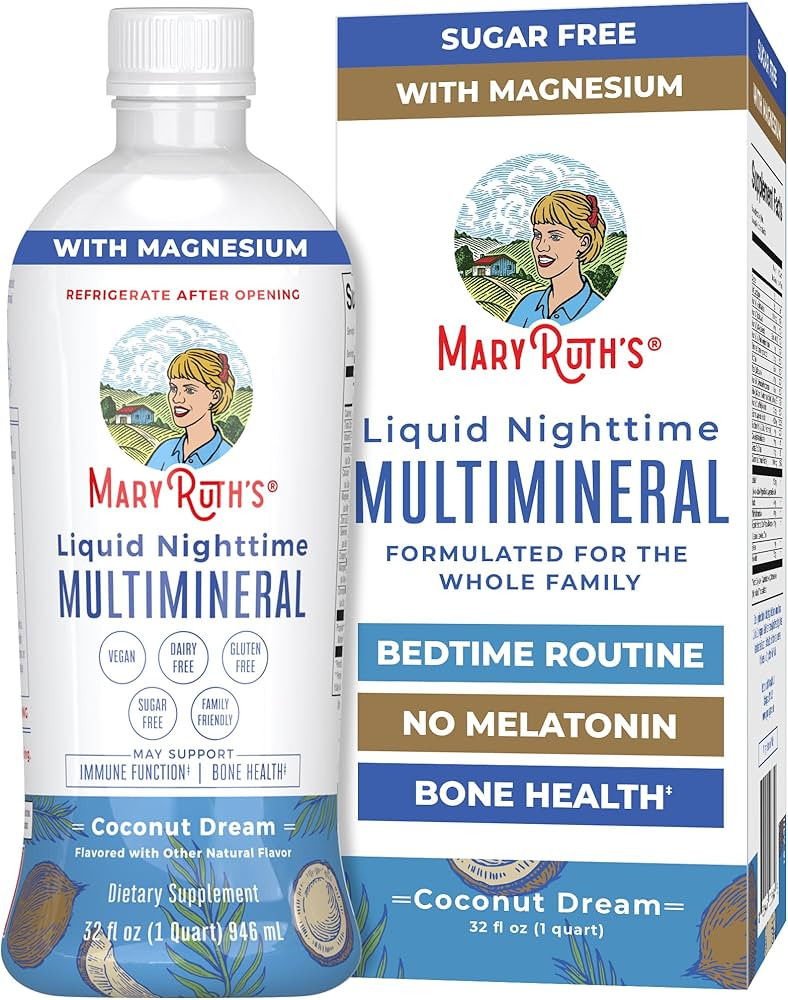 MaryRuth Organics Liquid Nighttime Multimineral | No Melatonin | Bedtime Routine | Magnesium Citr... | Amazon (US)
