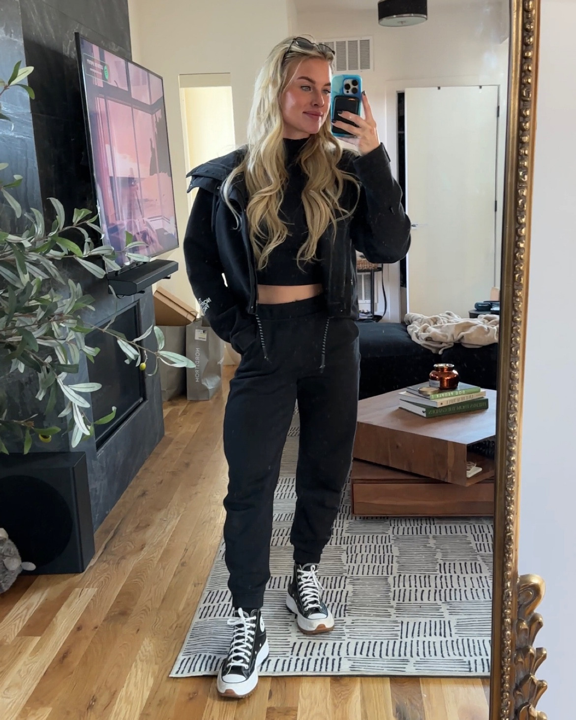 comfy all black winter fit

#LTKunder100 #LTKfit #LTKSeasonal