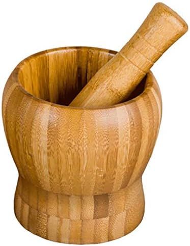 Bamboo Mortar & Pestle Hand Grinder/Chopper, For Garlic Press, Coffee Grinder, Herb Spice Masher,... | Amazon (US)