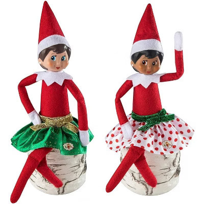 The Elf on the Shelf Party Skirt Set- 2 Holiday Skirt Value Pack- Dress Up Your Elf for the Holidays in Green Or Polka Dot Set- Girl or Boy Outfit Set | Target