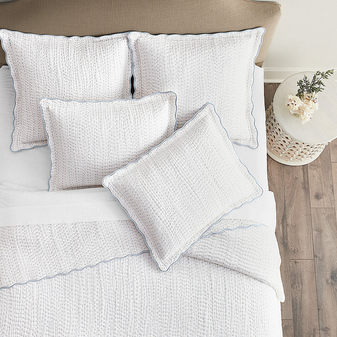 Jane Scalloped Handstitched Cotton Quilt | Ballard Designs, Inc.