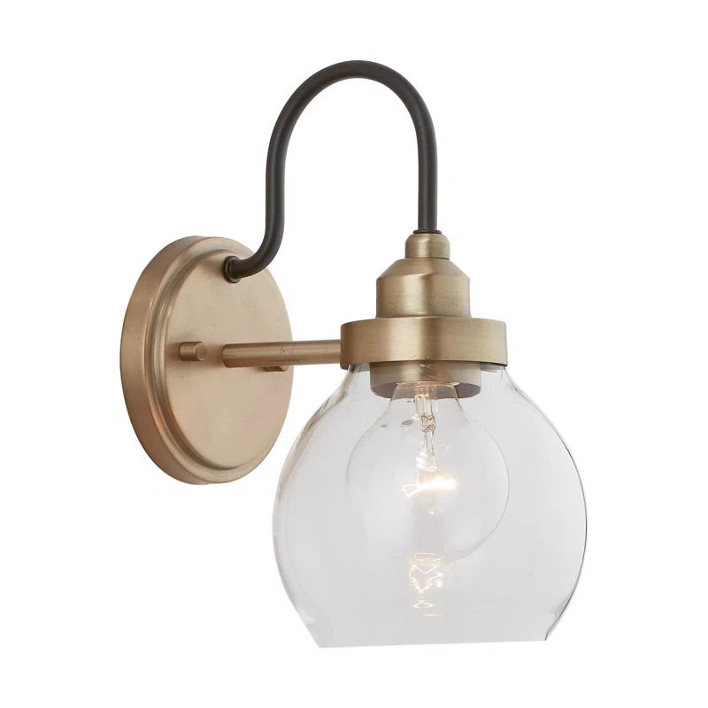 Brekke Glass Armed Sconce | Wayfair Professional