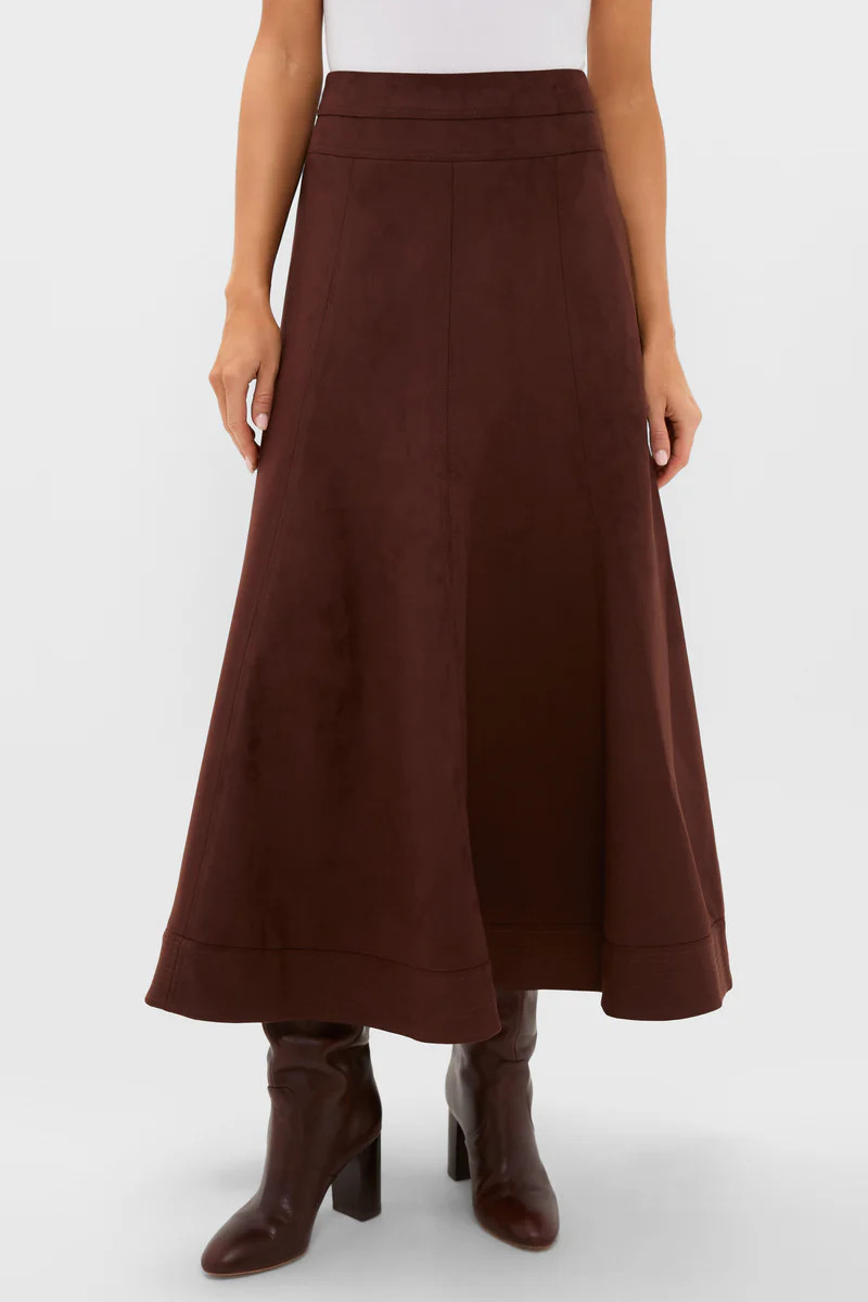 Ganache Vegan Suede Brynn Skirt | Tuckernuck (US)