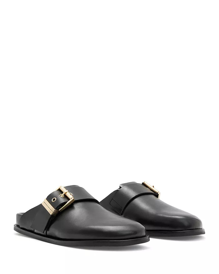 Women's Venus Shearling Slip On Buckled Slide Flats | Bloomingdale's (US)