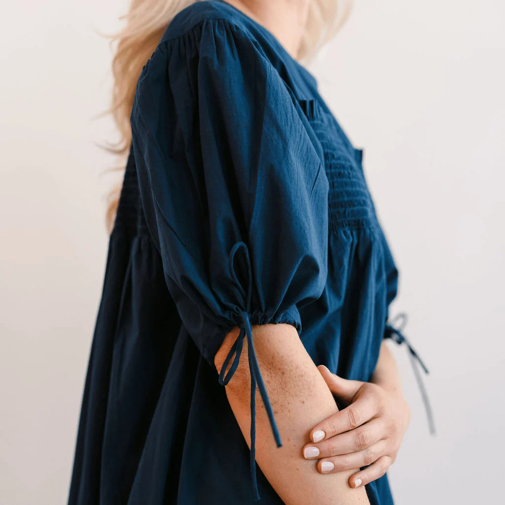 Navy Katrin Dress | Sunshine Tienda