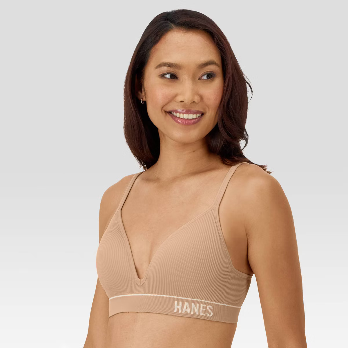 Hanes Originals Women's Ribbed Seamless Contour Bra MHB004 | Target